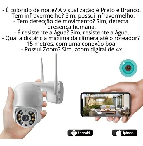 Wifi Smart Camera Speed Home Abq-a8 Câmera Externa Branca