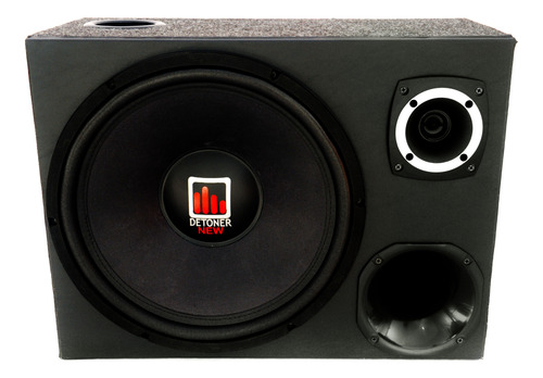 Caixa Trio Sub 15 Detoner + Radio Bluetooth + Modulo Stetsom