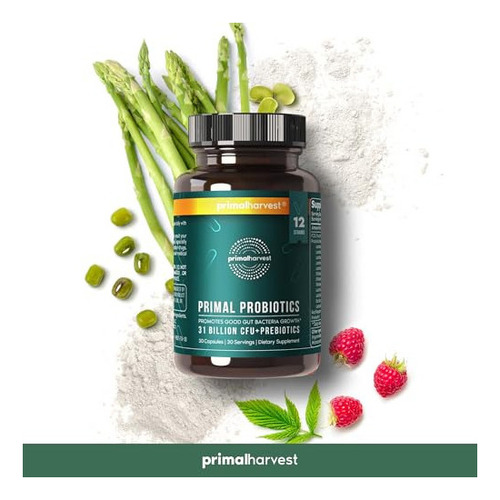 Primal Harvest Prebióticos Y Probióticos Para Mujeres Y Ho