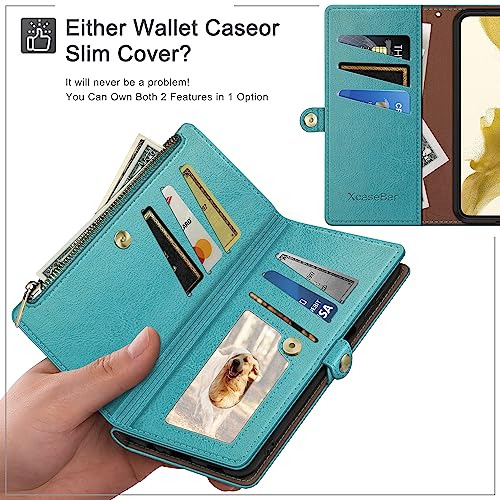 Funda Cartera Para iPhone 7plus/8 Plus Azul Verde 5.5puLG Pi