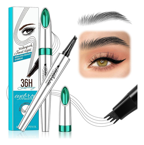 3d Waterproof Microblading Eyebrow Pen 4 Fork Tip Pencil