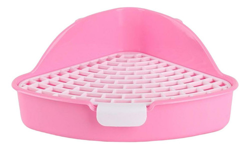 Caja De Arena De Conejito Triangular Para Esquina De Rosado