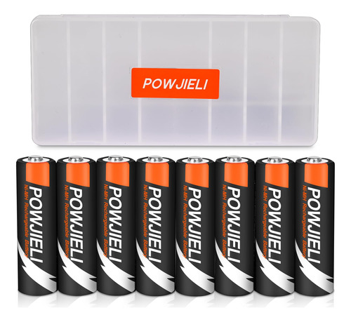 Powjieli Nimh - Baterias Recargables Aa, 1.2 V, 2600 Mah, Al