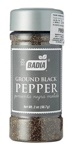 Imagen 1 de 6 de Pimienta Negra Molida X 56,7 Gr Badia - Especias Sin Tacc