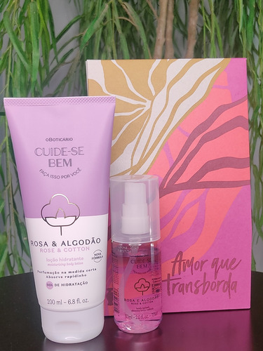 Kit Presente Cuide-se Bem Rosa E Algodão O Boticário
