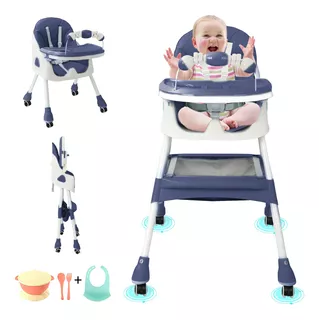 Silla Periquera Alta Prinsel De Bebé Comer 2 En 1 Plegable