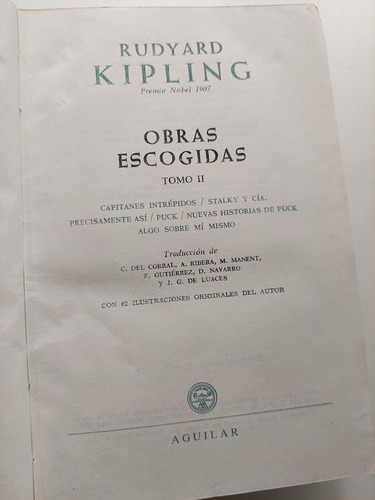 Obras Escogidas Tomo 1 Y 2 - Rudyard Kipling - Aguilar