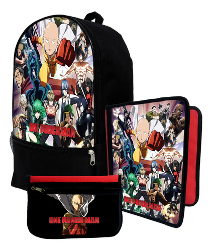 Mochila+ Funda Carpeta+ Cartu De One Punch Man #270