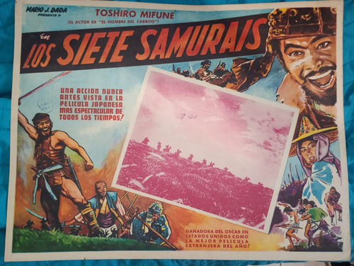 Cartel De Cine Los Siete Samurais (1954) (Usado)