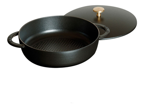 Staub ® Sartén Para Saltear 2 Asas Hierro Fundido 24 Cm Color Negro