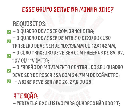 Grupo Relação Sunrace Dkm 1x9v Cassete 11/50 Mtb Completo