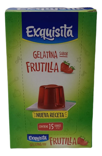 Gelatina De Frutilla Light Exquisita Display De 15 Unidades