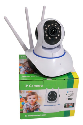 Camera Ip Wifi 3 Antenas Robo Hd Audio Yoosee Função Siga-
