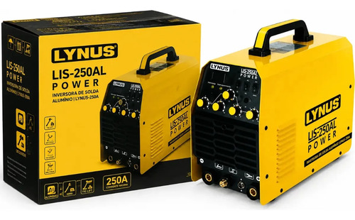 Máquina de solda inverter Lynus LIS-250AL Power amarela e preta 50Hz/60Hz