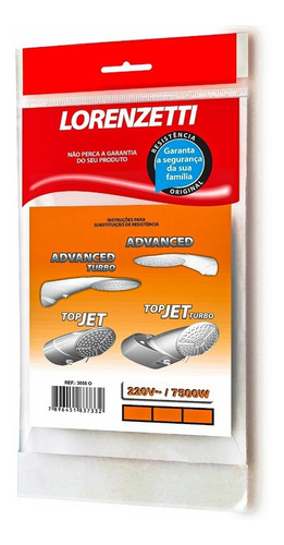 Imagem 3 de 8 de Resistência Chuveiro Top Jet Turbo 220v 7500w Lorenzetti