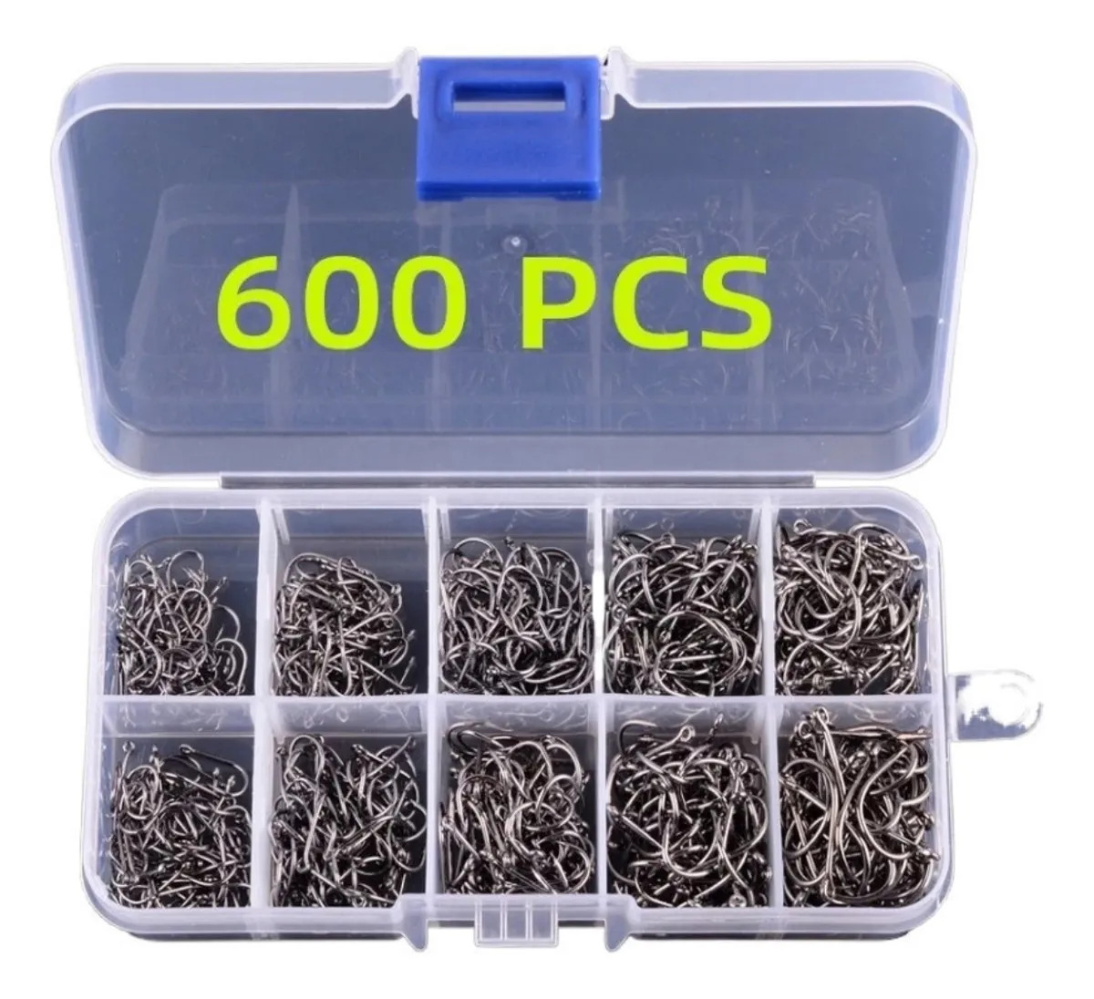 600 Anzóis Chinu Tamanhos 3 Ao 12 C/ Estojo De Armazenamento