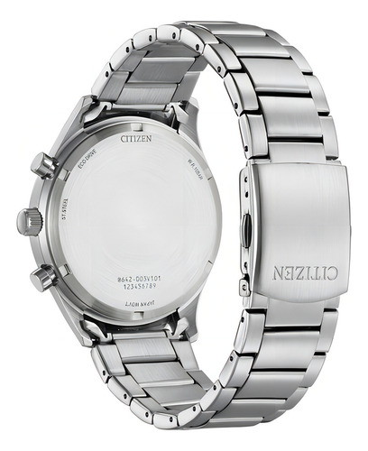 Reloj Citizen Ca702881l Hombre Cronógrafo Y Fechador Color de la malla Plateado Color del bisel Gris Color del fondo Azul