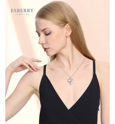 Esberry?regalos Para El Día De La Madre? Collar De Plata De