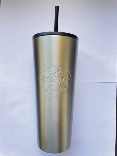 Starbucks 2022 Core Silver Metalizado Negro Acero Inoxidable