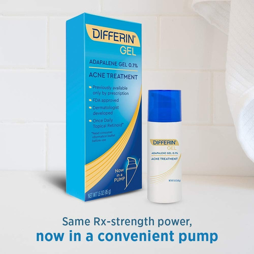 Differin Adapalene Gel 0.1% Tratamiento Acné Pump 45gr