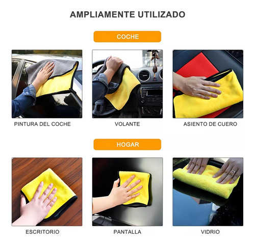 F Paño De Microfibra Para Limpieza Automática, 4 Unidades