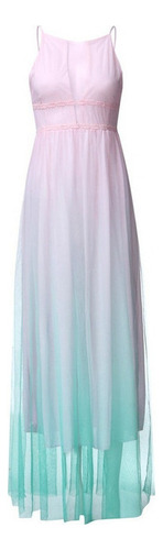 A Vestidos Mujer Moda Degradado Malla Playa Boho Colgante N