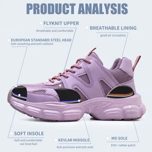 Zapatos Malla De Trabajo De Seguridad Industrial Para Damas