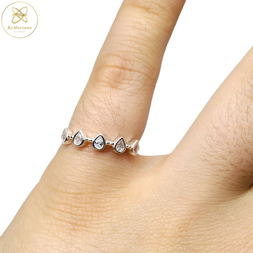 Imagen 2 de 7 de Anillo Plata Rodinada