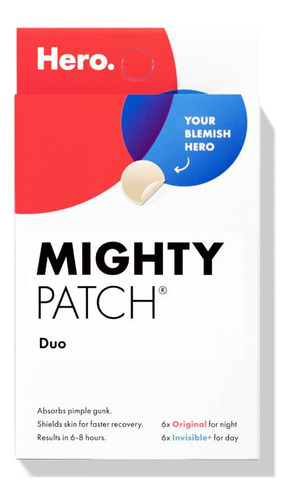 Parche Acné Mighty Patch Hero Duo Original & Invisible 12u