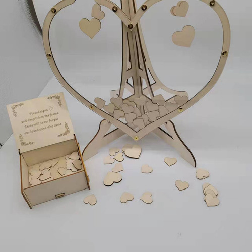 Libro De Invitados De Boda Marco De Buzón 60 Corazones