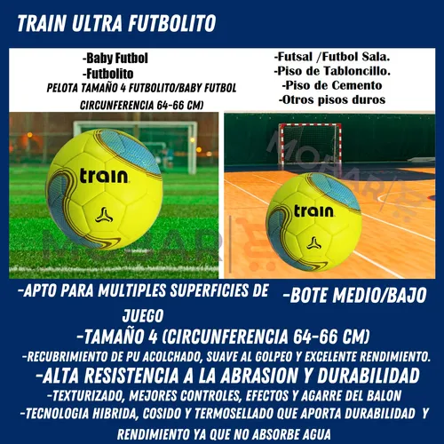 Balon Futbolito Pelota Futbol 7 N° 4 Train Ultra Bote Medio