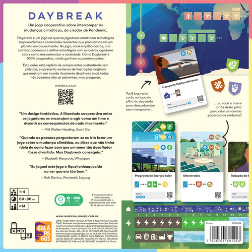 Daybreak Jogo De Tabuleiro Cooperativo Galápagos