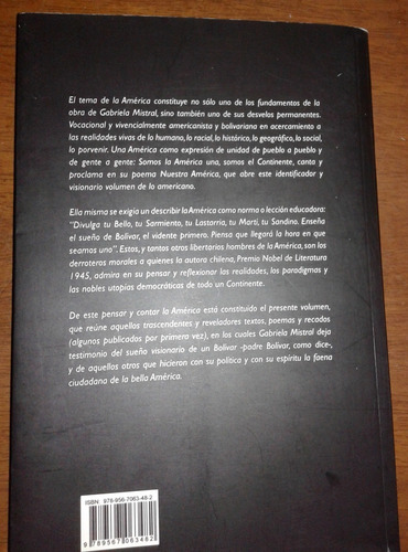 Padre Bolivar. Recados De La America Nuestra. G. Mistral (lt