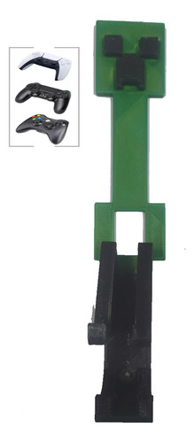 Soporte 3d Pared Minecraft Joystick Y Auricular Ps4 Ps5 Xbox