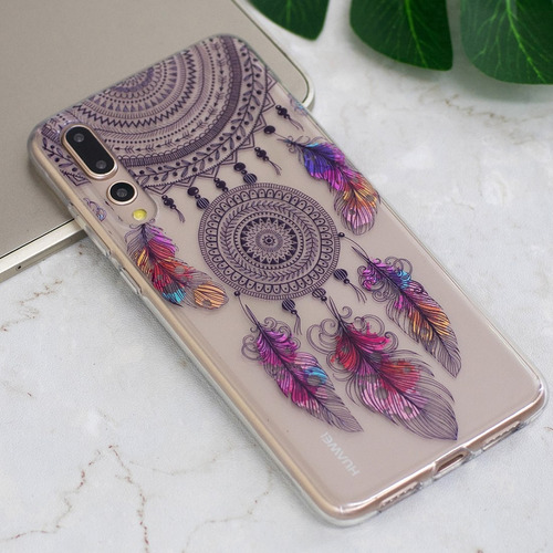 Para Huawei P20 Pro Diseño Flor Unicornio Estuche Aceite