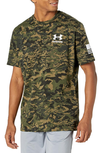 Under Armour Camiseta New Freedom Camo Para Hombre, Marine O
