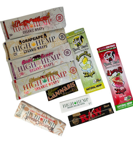 Combo De 10 Productos Rolling Papers Cueros Blunt