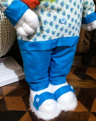 Imagem 3 de 4 de Coelho Em Pé Azul 65cm
