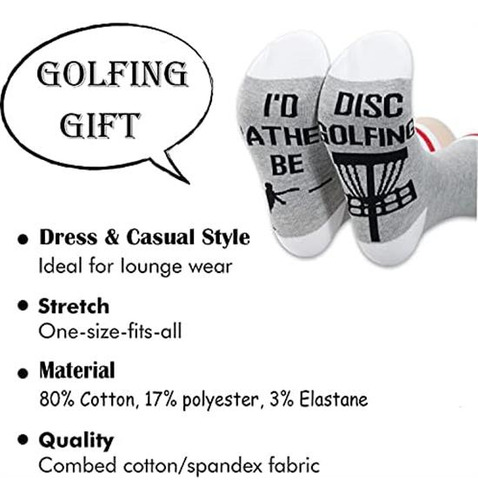 Tsotmo Disc Golf Calcetines Calcetines De Golf Id En Lugar D