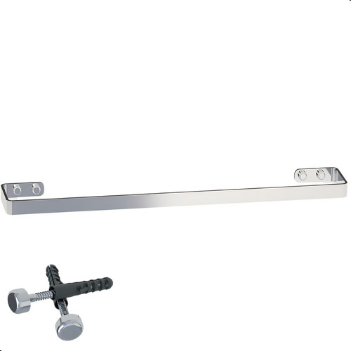 Porta Toalha De Banho Para Banheiro Cromado Plus 60cm