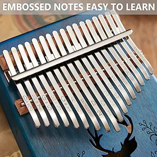 Kalimba - Piano De Pulgar Con 17 Teclas, Diseño De Ciervo D