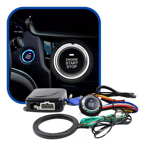 Kit Universal Partida Motor Carro Com Botão Start Stop Rfid
