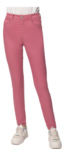 Jeans Super Skinny Color Rosa Mujer Fashion´s Park