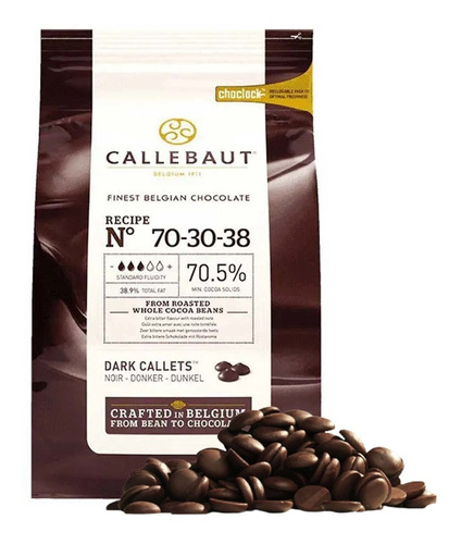 Chocolate Belga Amargo 70-30-38 70,5% Cacau 2,01kg Callebaut