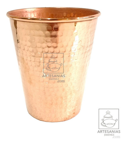 Vaso De Cobre Martillado Artesanal 700 Ml Full