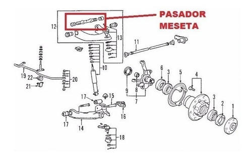 Eje Meseta Superior Mitsubishi Montero 1984-1990 Barra 