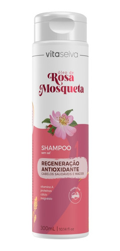 Imagem 1 de 7 de Shampoo Rosa Mosqueta Lançamento 300ml Vs