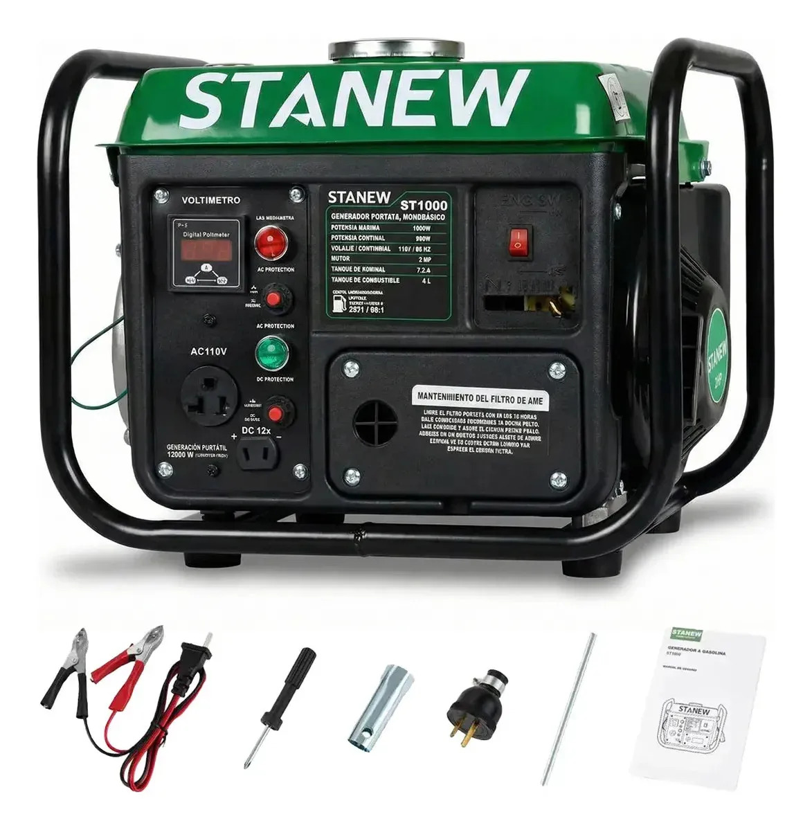 Generador Portátil Stanew 1000w Monofásico 110v A Gasolina