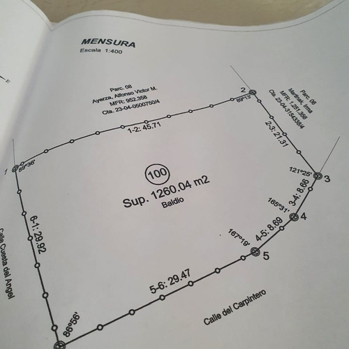 Imagen 1 de 1 de Terreno En Venta De 1260m2 Ubicado En Cuesta Blanca