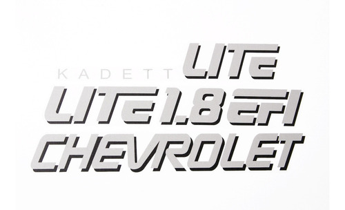 Adesivo Jogo Chevrolet Kadett Lite 1.8 Efi Prata Kdtlt4 Fgc